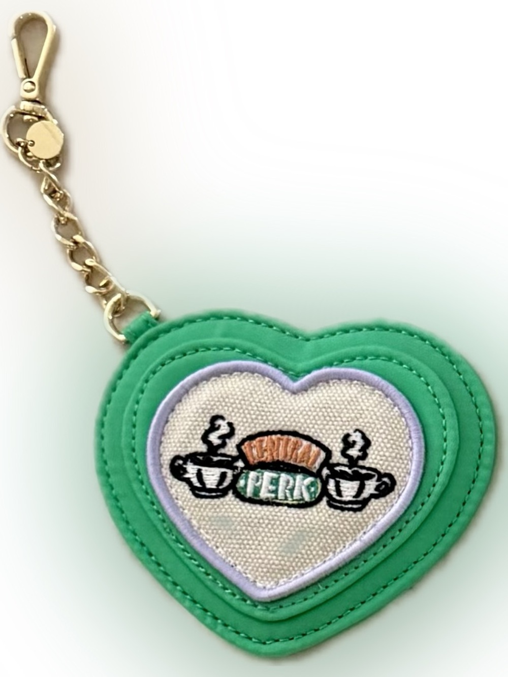 NWOT Stoney Clover Lane Central Perk Friends Heart Keychain